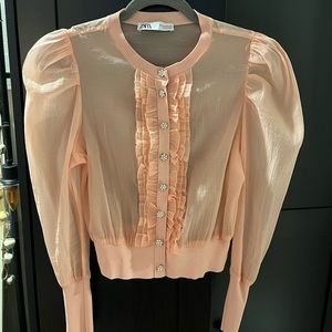 ZARA organza cardigan